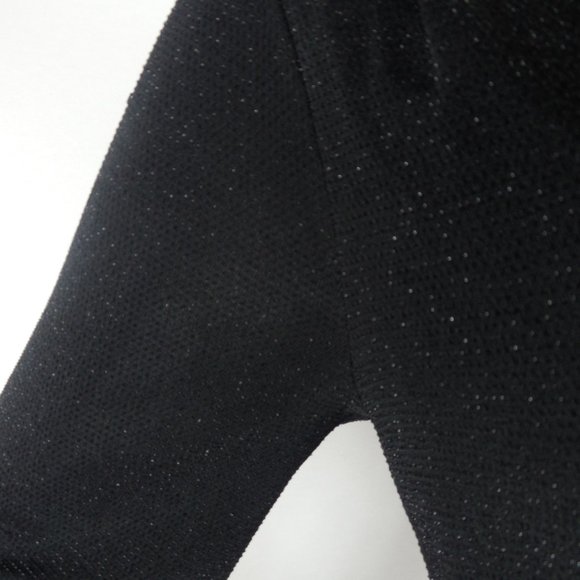 EXPRESS M NWT Black Cocktail Dress Lurex Low Cut - Picture 3 of 10